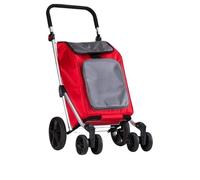 GOOPEEG Trolley per la Spesa， Carrello Pieghevole A Quattro Ruote for La Spesa della Trolley Spesa on Wheels(Rot)