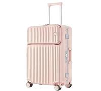 GOOPEEG Valige Bagagli Con Scomparto Tascabile Valigie Rigide Per PC In ABS Con Ruote E TSA Luggage(B,20")