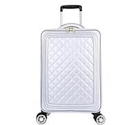 GOOPEEG Valige Bagagli Da Viaggio, Bagagli Robusti E Robusti Con Lato Morbido E Valigie Da Donna Con 4 Ruote Girevoli Luggage(White,16in)