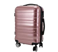 GOOPEEG Valige Bagaglio Rigido Da Stiva Con 4 Ruote Girevoli, Valigia Leggera Per Uomo E Donna Luggage(Rose gold,20inch)