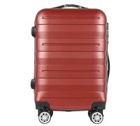 GOOPEEG Valige Bagaglio Rigido Da Stiva Con 4 Ruote Girevoli, Valigia Leggera Per Uomo E Donna Luggage(Rot,20inch)