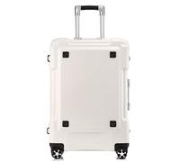GOOPEEG Valige Guscio Rigido Bagaglio A Mano Con Telaio In Alluminio, Nessuna Valigia Con Cerniera, Lucchetto Con Combinazione TSA Luggage(White,20in)