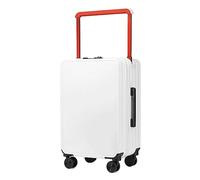 GOOPEEG Valige Interfaccia USB Valigie Trolley Bagagli Ruote Universali Lucchetto A Combinazione Doganale TSA Luggage(White,20 in)
