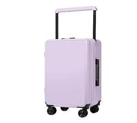 GOOPEEG Valige Interfaccia USB Valigie Trolley Bagagli Ruote Universali Lucchetto A Combinazione Doganale TSA Luggage(Purple,26 in)