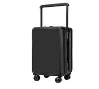 GOOPEEG Valige Interfaccia USB Valigie Trolley Bagagli Ruote Universali Lucchetto A Combinazione Doganale TSA Luggage(Black,24 in)