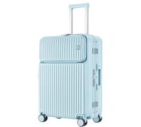 GOOPEEG Valige Resistente Telaio In Alluminio Per Bagagli Rigidi Carry On Luggage Security Suitcase Luggage(Blue)