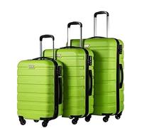 GOOPEEG Valige Set Di Valigie In ABS Da 3 Pezzi Con Serrature, Include Valigie Spinner Da 20", 24", 28" Luggage(Grün)