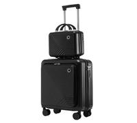 GOOPEEG Valige Set Di Valigie In Due Pezzi, Valigia D'imbarco Codificata, Valigia Trolley Da 18 Pollici, Valigia Leggera Luggage(H)