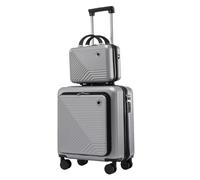 GOOPEEG Valige Set Di Valigie In Due Pezzi, Valigia D'imbarco Codificata, Valigia Trolley Da 18 Pollici, Valigia Leggera Luggage(D)