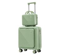 GOOPEEG Valige Set Di Valigie In Due Pezzi, Valigia D'imbarco Codificata, Valigia Trolley Da 18 Pollici, Valigia Leggera Luggage(G)