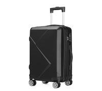 GOOPEEG Valige Valigetta Rigida Per Valigie Con Ruote Girevoli, Ruote Girevoli Guscio Rigido Leggero Luggage(Black,20in)