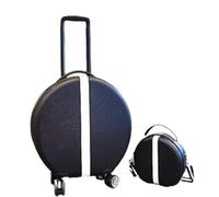 GOOPEEG Valige Valigia A Mano Rotonda Da 2 Pezzi 18 In Valigia Con Valigia Trolley Con Blocco Password Luggage(C)