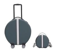 GOOPEEG Valige Valigia A Mano Rotonda Da 2 Pezzi 18 In Valigia Con Valigia Trolley Con Blocco Password Luggage(E)