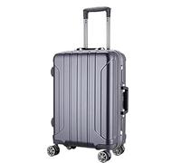 GOOPEEG Valige Valigia Leggera Portatile In Lega Di Alluminio Trolley Stripe Valigia Resistente Luggage(A)