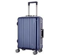 GOOPEEG Valige Valigia Leggera Portatile In Lega Di Alluminio Trolley Stripe Valigia Resistente Luggage(D)