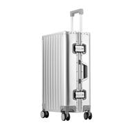 GOOPEEG Valige Valigia Per Bagagli Valigia Per Trolley In Lega Valigia In Metallo Silenziosa Ruota Universale Per Bagagli Luggage(D,24inch)