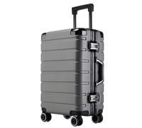 GOOPEEG Valige Valigia Rigida Con Valigia A Quadretti Con Ruote Girevoli Per Donna E Uomo Luggage(C,20")