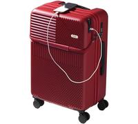 GOOPEEG Valige Valigie Con Porta Di Ricarica USB Valigie Per Bagagli Con Ruota Universale Con Lucchetto A Combinazione TSA Luggage(Black,22in)