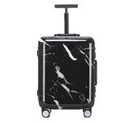 GOOPEEG Valige Valigie Con Ruote Bagaglio A Mano Lucchetto Tsa Con Combinazione Doganale Anticaduta Luggage(Black)
