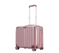 GOOPEEG Valige Valigie Con Ruote Bagaglio Leggero Bordi Rigidi Valigia Piccolo Imbarco Bagaglio A Mano Luggage(Pink,16inch)