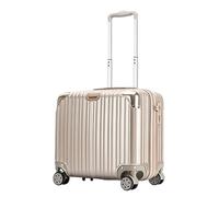 GOOPEEG Valige Valigie Con Ruote Bagaglio Leggero Bordi Rigidi Valigia Piccolo Imbarco Bagaglio A Mano Luggage(Gold,16inch)