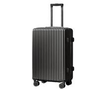 GOOPEEG Valige Valigie Rigide In ABS Con Ruote Tasca Di Separazione Asciutta E Bagnata Bagagli Leggeri Luggage(Black,20 inch)