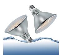 Goopig E27 PAR38 LED Lampada Non Dimmerabile, 18W Bianco Caldo 2700K, Equivalenti a 120W Lampadina Alogena, 2 Pezzi, 2000Lumen AC 230V, Faretto Senza Sfarfallio, Riflettore IP65, Angolo Del Fascio 60°