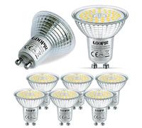 Goopig GU10 Dimmerabile Lampadine LED 6W Bianco Diurna 5000K, Equivalenti Lampada Alogena da 65W, 6 Pezzi, 655 Lumen, CA 230V, Faretto Senza Sfarfallio Riflettore, Angolo Del Fascio 120°