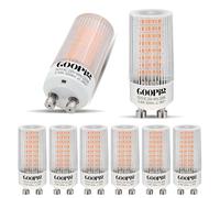 Goopig Lampadine LED Mais GU10 3,5W Bianco Super Caldo 2200K, Equivalenti a 40W Alogena, 320 Lumen, Cilindrica Trasparente T22, Senza Sfarfallio, Non Dimmerabile, Angolo Del Fascio 360°, 6 Pezzi