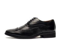 Goor Doxford 5 Eye Brogue Oxford Junior Bambini Scarpe Smart Nere Stringate PU