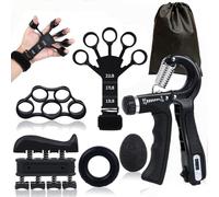 GOORFAC Hand Trainer Finger Trainer(6pezzi) Grip Force Trainer Allenatore regolabile dell'avambraccio Allenatore delle dita Allenatore Mano Trainer Dito Trainer per Esercizi di Forza della Mano