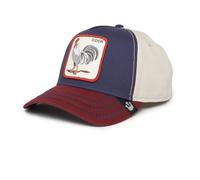 Goorin Bros. All American Rooster Cock Gallo Blu Rosso Vino Beige Berretto Snapback Regolabile