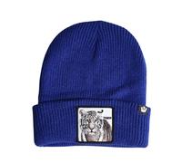 Goorin Bros. Cappello Beanie Hat Cuffia Con Patch Frontale E Logo Su Lato Blu Unisex