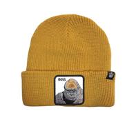 Goorin Bros. Cappello Beanie Hat Cuffia Con Patch Frontale E Logo Su Lato Marrone Unisex
