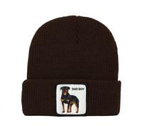 Goorin Bros. Cappello Beanie Hat Cuffia Con Patch Frontale E Logo Su Lato Marrone Unisex