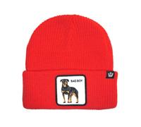 Goorin Bros. Cappello Beanie Hat Cuffia Con Patch Frontale E Logo Su Lato Rosso Unisex
