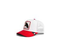 Goorin Bros Cappello Trucker Bianco e Rosso Aquila Freedom Elgae Flip Side 2 The Farm