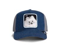 Goorin Bros. Cappello Trucker Diva Dawg Light Denim Con Rete Motivato Cane Nuovo