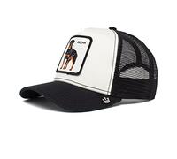 GOORIN BROS Goorin Bros. The farm, Cappellino trucker da uomo, cappello da baseball in tessuto a rete con chiusura a scatto, Taglia unica Regolabile Style: THE ALPHA DOG Taglia Unica Nero Bianco/nero