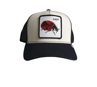 GOORIN BROS Goorin Bros. The farm, Cappellino trucker da uomo, cappello da baseball in tessuto a rete con chiusura a scatto, Taglia unica Regolabile Style: THE LADY BUG Taglia Unica Bianco Bianco Nero