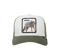 Goorin Bros. Limited Edition Jackal Cappellino Trucker Unisex Cappello Baseball in Tessuto Chiusura a Scatto Regolabile, Patch Coyote, Bianco Verde Oliva