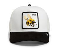 Goorin Bros. OG Trucker Cap Core Mesh In Camoscio Boscoboss Bee Patch BIANCO