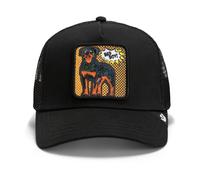 Goorin Bros. OG Trucker Cap Core Mesh POPArt Bad Boy Void Hund Patch Nero