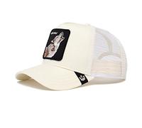 Goorin Bros., The Farm, cappellino trucker unisex, regolabile, colore bianco, motivo lupo (The Lone Wolf), taglia unica, Taglia unica