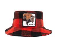 Goorin Bros. The Farm - Cappello a secchiello in misto lana, Rosso (Extra Buff), S