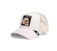Goorin Bros. The Farm, cappello Trucker The Cancelled Skull Whisper, Beige e Rosa, con Patch Teschio Ricamato