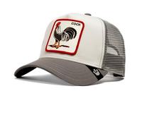 Goorin Bros., The Farm, cappello trucker unisex, chiusura a scatto regolabile, colore grigio chiaro (motivo The Cock), taglia unica, taglia unica