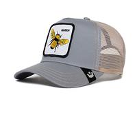 Goorin Bros., The Farm, Cappello trucker unisex, con chiusura a scatto regolabile sul retro, in mesh, ardesia (modello The queen bee), taglia unica, Taglia unica