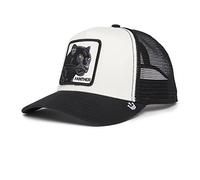 Goorin Bros., The Farm, Cappello trucker unisex, con chiusura a scatto regolabile sul retro, nero/bianco (modello The Panther), taglia unica, Taglia unica