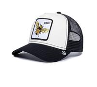 Goorin Bros., The Farm Original Core - Cappello trucker unisex, regolabile, nero/bianco (The Queen Bee), taglia unica, Taglia unica